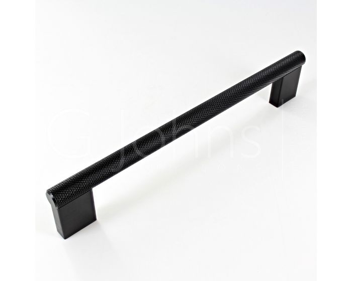 Knurled Pattern Pull Handle Matt Black G Johns & Sons