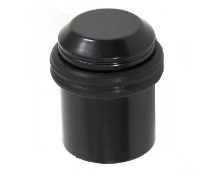 Floor Mounted Door Stop 30mm Diameter Matt Black G Johns & Sons