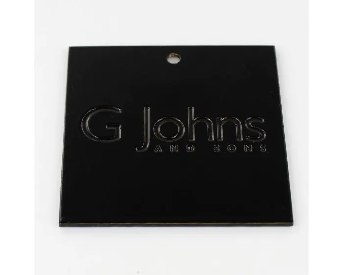 G Johns Sons Ltd Sample Swatch 50mm x 50mm Matt Black