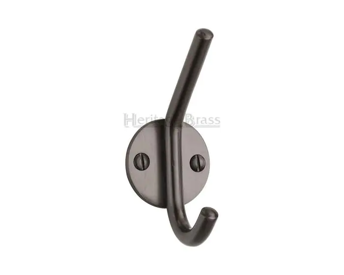 Modern Hat Coat Hook Matt Bronze Lacquered G Johns Sons