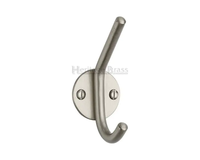 Modern Hat & Coat Hook - Satin Nickel