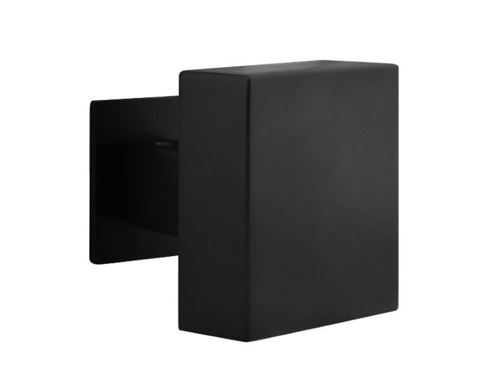 Modern Square Shape Centre Door Knob Matt Black Each G Johns & Sons