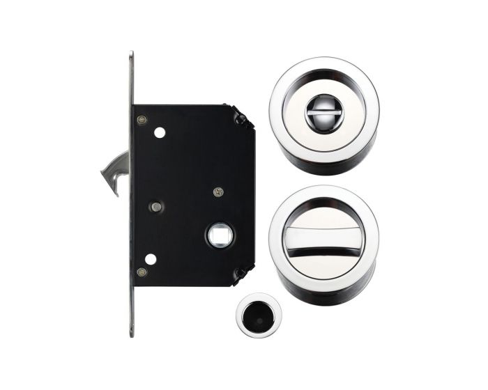 Bathroom Hook Lock For Sliding Pocket Doors With Turn And Release