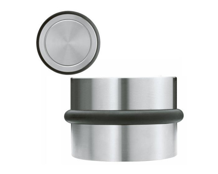 Large Free Standing Portable Door Weight / Door Stop From Satin Stainless Steel G Johns & Sons