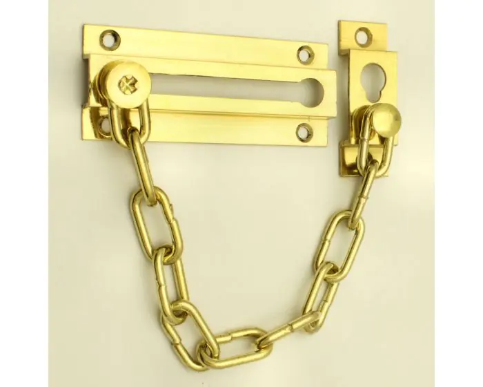 Front Door Security Chain Polished Brass (Lacquered) G Johns