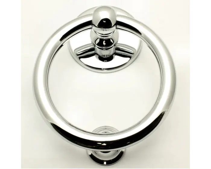 Large Style Ring Door Knocker Polished Chrome G Johns Sons
