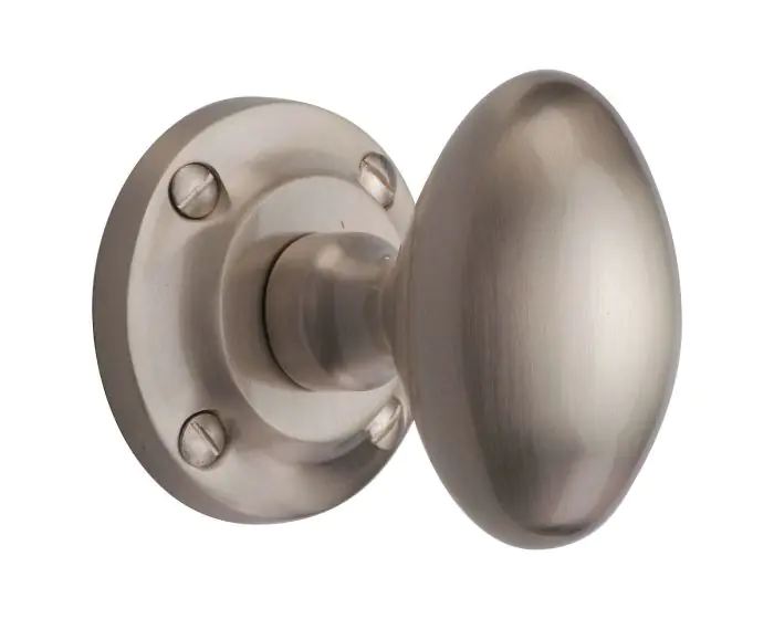 Suffolk Oval Shape Mortice Door Knobs - Satin Nickel