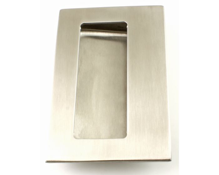 Rectangular Flush Pull Handle With Finger Grip Section For Sliding Or