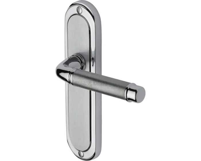 Satin chrome door shop handles