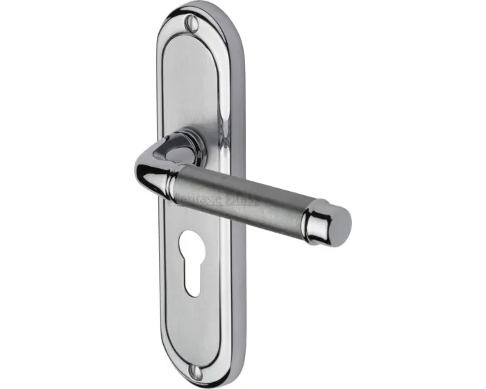 Brushed chrome door handle deals