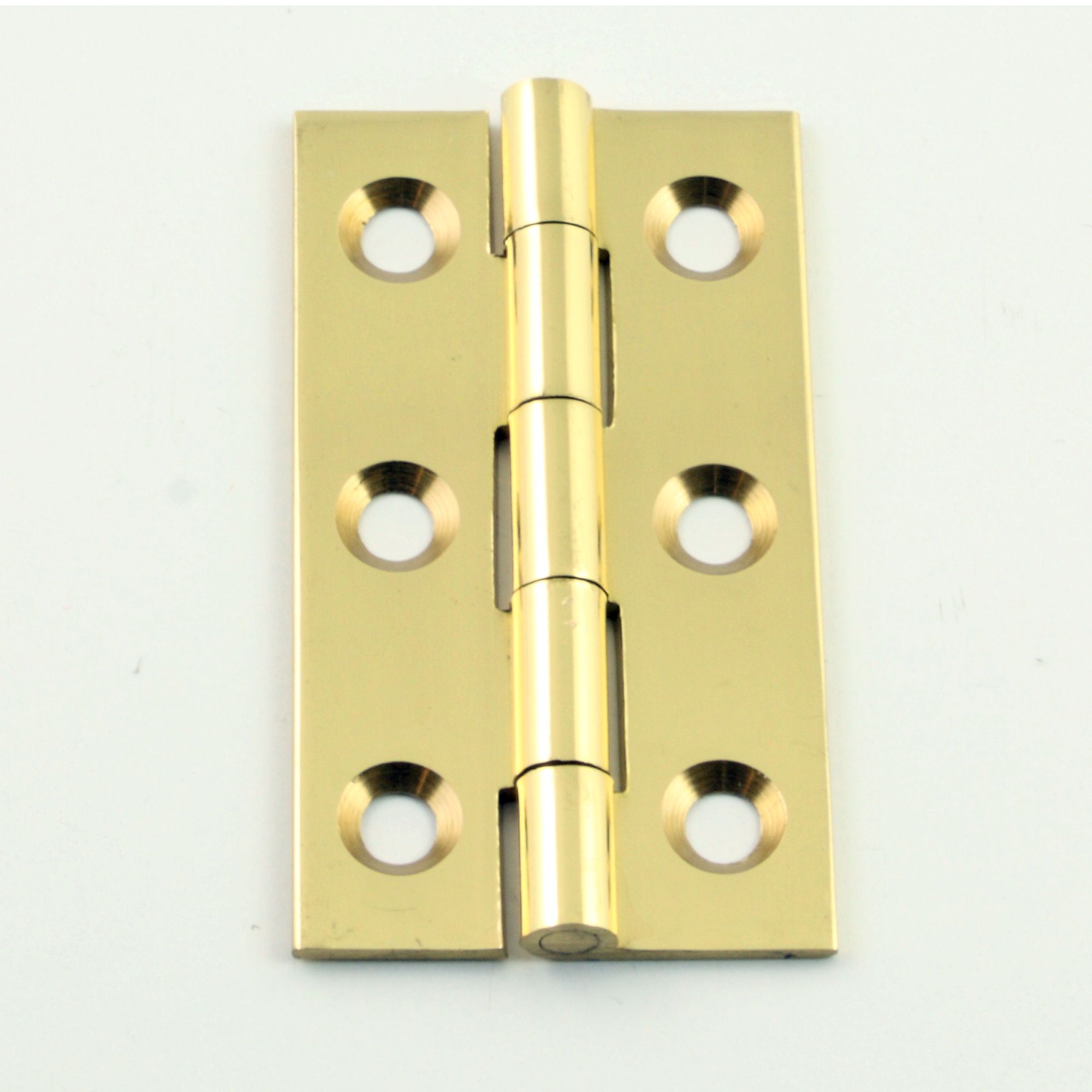 Small Polished Brass (Lacquered) Cabinet Hinges - 50mm x 28mm