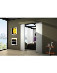 Eclisse Syntesis - Architrave Free Sliding Pocket Door System - Double Door Kit - To Suit 100mm Wall Thickness