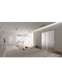 Eclisse Glass Sliding Pocket Door System - Double Door Kit - Supplied With Glass Doors - 125mm Finished Wall Thickness