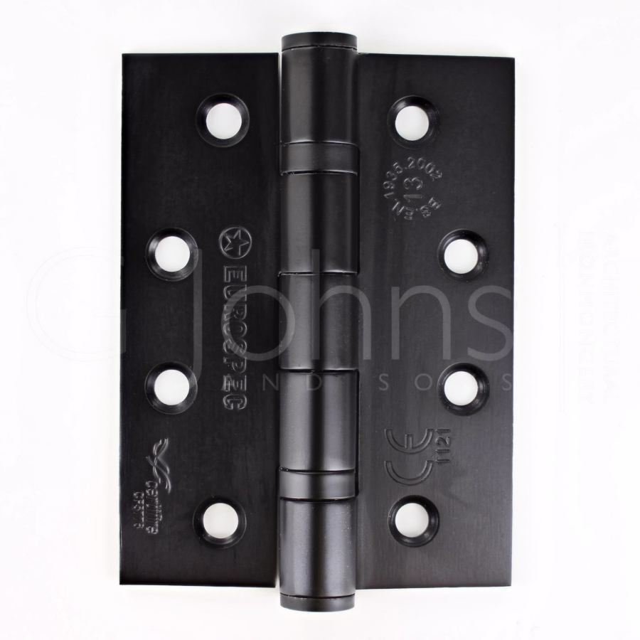 HOSOM 4 Inch Spring Hinge Self Closing Door Hinge Matte Black Spring