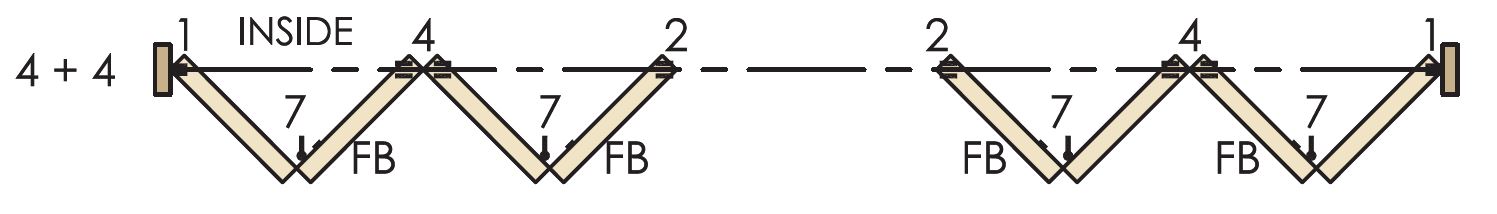 Brio Weatherfold 4s 100kg - 4 + 4 System For Outward Opening External Bi-Folding Doors