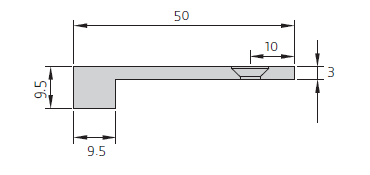 Diagram Showing Dimensions Of The Face Fix Hidden Finger Edge Pull With Cube Design Edge