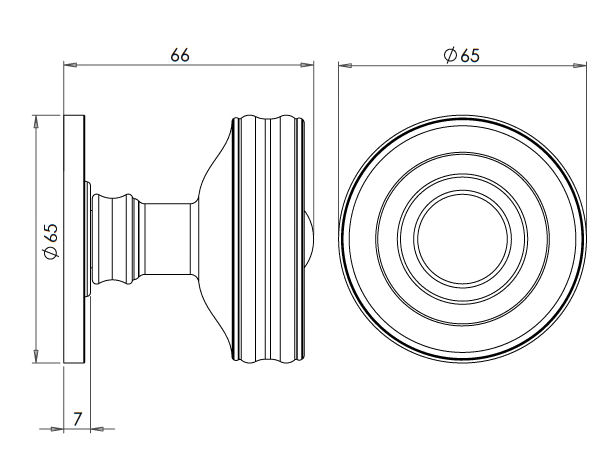 Classic-Design-Mortice-Knob-With-Raised-Front-And-Concealed-Fixed-Rose-Dimensions-Diagram Classic-Design-Mortice-Knob-With-Raised-Front-And-Concealed-Fixed-Rose-Dimensions-Diagram