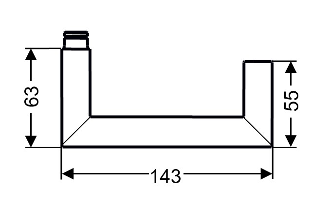 ER20 Return To Door Lever Handles Dimensions