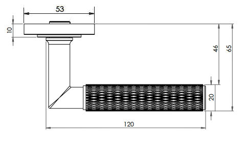 Knurled-Pattern-Lever-Handles-On-Round-Rose-Dimensions-Diagram Knurled-Pattern-Lever-Handles-On-Round-Rose-Dimensions-Diagram