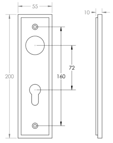 Large-Rectangular-DIN-Style-Euro-Profile-Lock-Backplate-Diagram