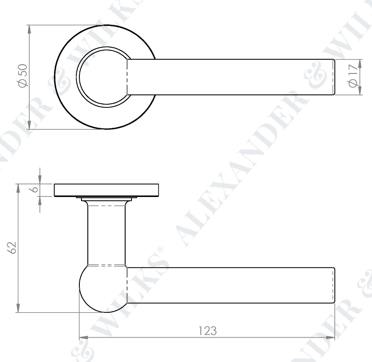 Siskin-Lever-Handle-On-Concealed-Fix-Low-Profile-Round-Rose-Diagram