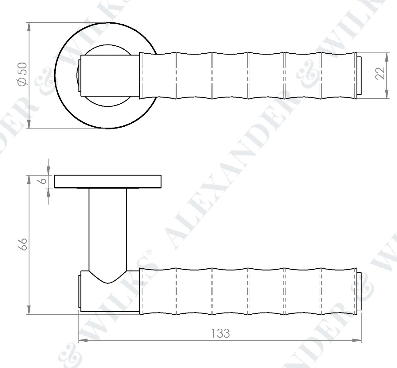 Spitfire-Bamboo-Lever-Handle-On-Concealed-Fix-Low-Profile-Round-Rose-Diagram