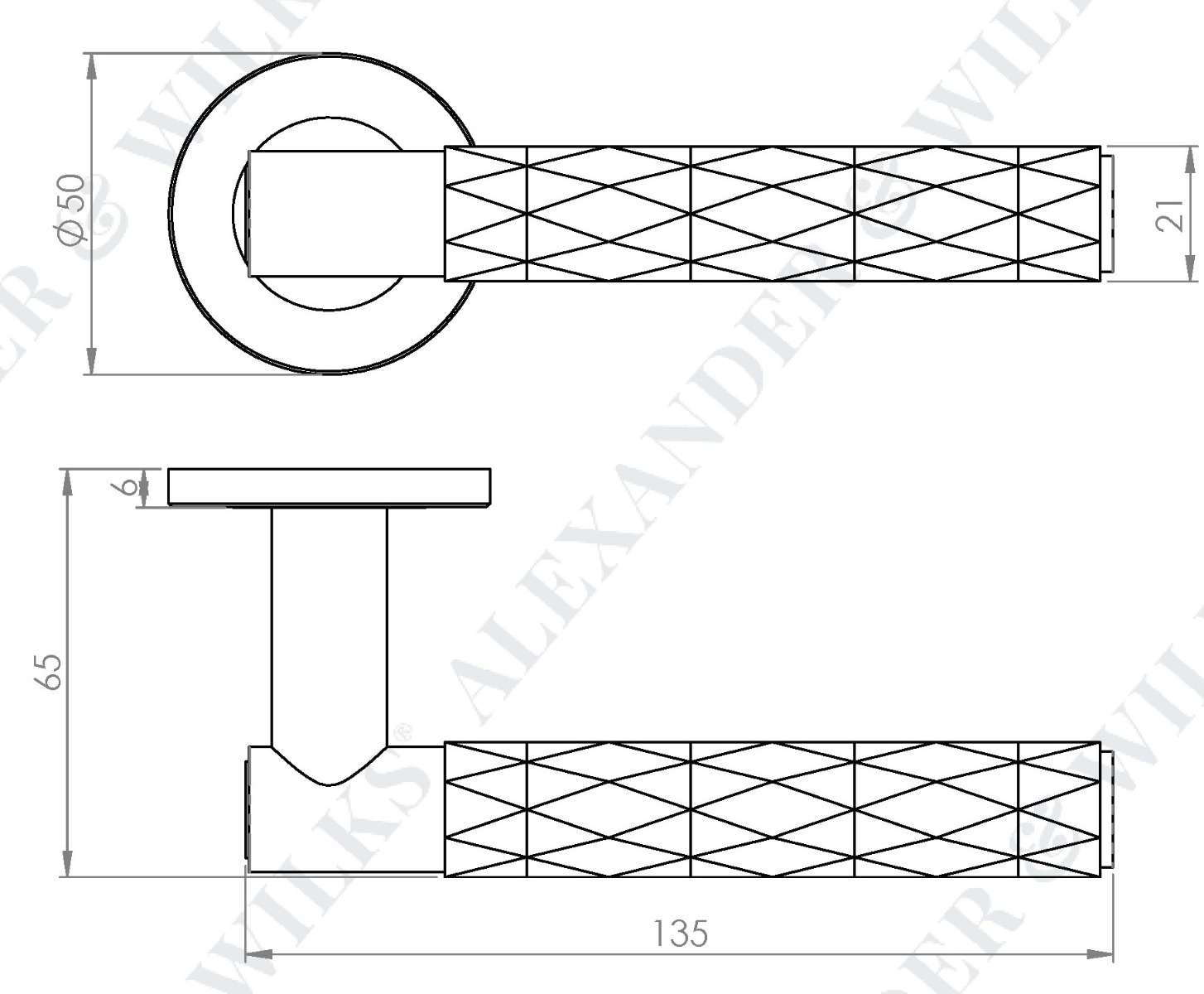 Spitfire-Diamond-Cut-Lever-Handle-On-Concealed-Fix-Low-Profile-Round-Rose-Diagram