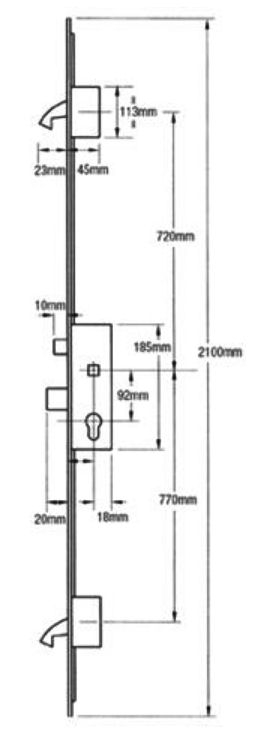 Auto-Locking-Multipoint-Lock-Dimensions-Diagram Auto-Locking-Multipoint-Lock-Dimensions-Diagram