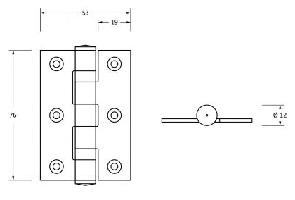 Ball-Bearing-Hinges-76mm-x-53mm-Diagram