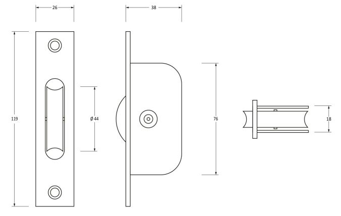 Ball-Bearing-Pulleys-Square-Forend-For-Sliding-Sash-Windows-Diagram