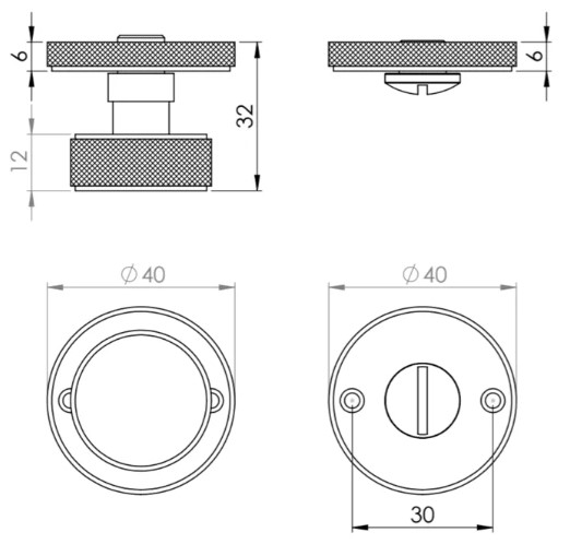 Bathroom-Turn-&-Release-With-Knurled-Edged-Round-Rose-40mm-x-6mm-Diagram