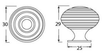 Beehive-Design-Cupboard-Door-Knob-30mm-Diameter-Design