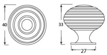 Beehive-Design-Cupboard-Door-Knob-40mm-Diameter-Design
