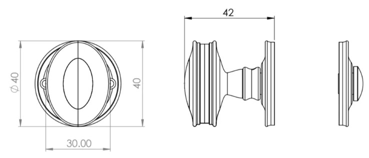 Classic-Oval-Pattern-Turn-&-Release-Face-Fix-40mm-Diameter-Diagram