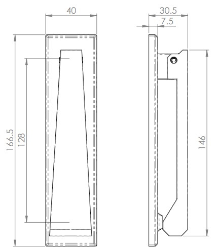 Contemporary-Design-Slimline-Front-Door-Knocker-Diagram Contemporary-Design-Slimline-Front-Door-Knocker-Diagram