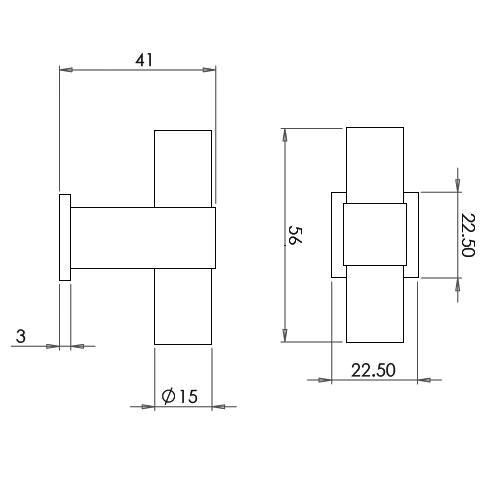 Cube-Shape-T-Bar-Style-Cupboard-Knob-Dimensions-Diagram Cube-Shape-T-Bar-Style-Cupboard-Knob-Dimensions-Diagram