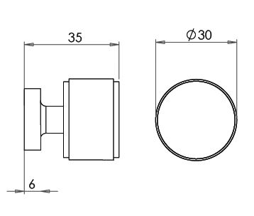 Cylinder-Shape-Cupboard-Knob-With-Stepped-Edge-Dimensions-Diagram Cylinder-Shape-Cupboard-Knob-With-Stepped-Edge-Dimensions-Diagram
