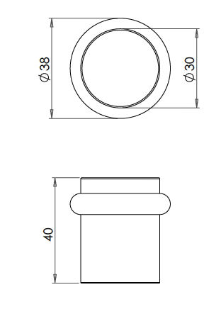 Cylinder-Shape-Floor-Mounted-Door-Stop-Dimensions-Diagram Cylinder-Shape-Floor-Mounted-Door-Stop-Dimensions-Diagram
