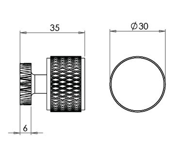 Cylinder-Shape-Knurled-Pattern-Cupboard-Knob-Dimensions-Diagram Cylinder-Shape-Knurled-Pattern-Cupboard-Knob-Dimensions-Diagram