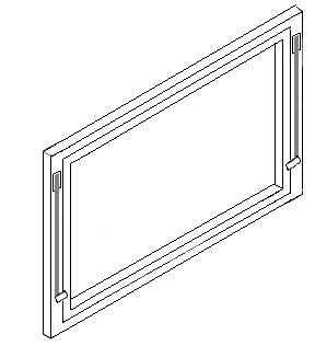 Diagram showing roller stays when the fan light window is in the closed position