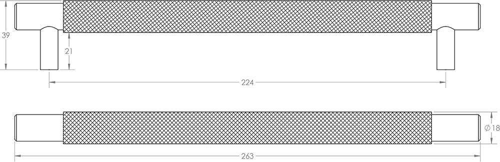 Diamond-Knurled-Grip-T-Bar-Cabinet-Handle-2-Diagram