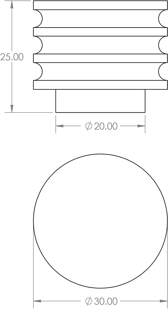 Grooved-Detail-Circular-Cupboard-Knob-Diagram