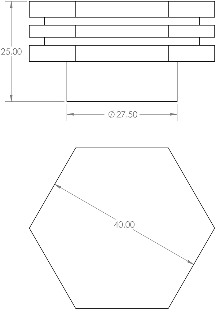 Hexagonal-Stepped-Detail-Cupboard-Knob-2-Diagram