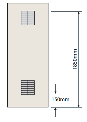 Fixing positions for fire rated air transfer grilles