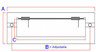 Diagram showing dimensions of the Karcher design letter plate