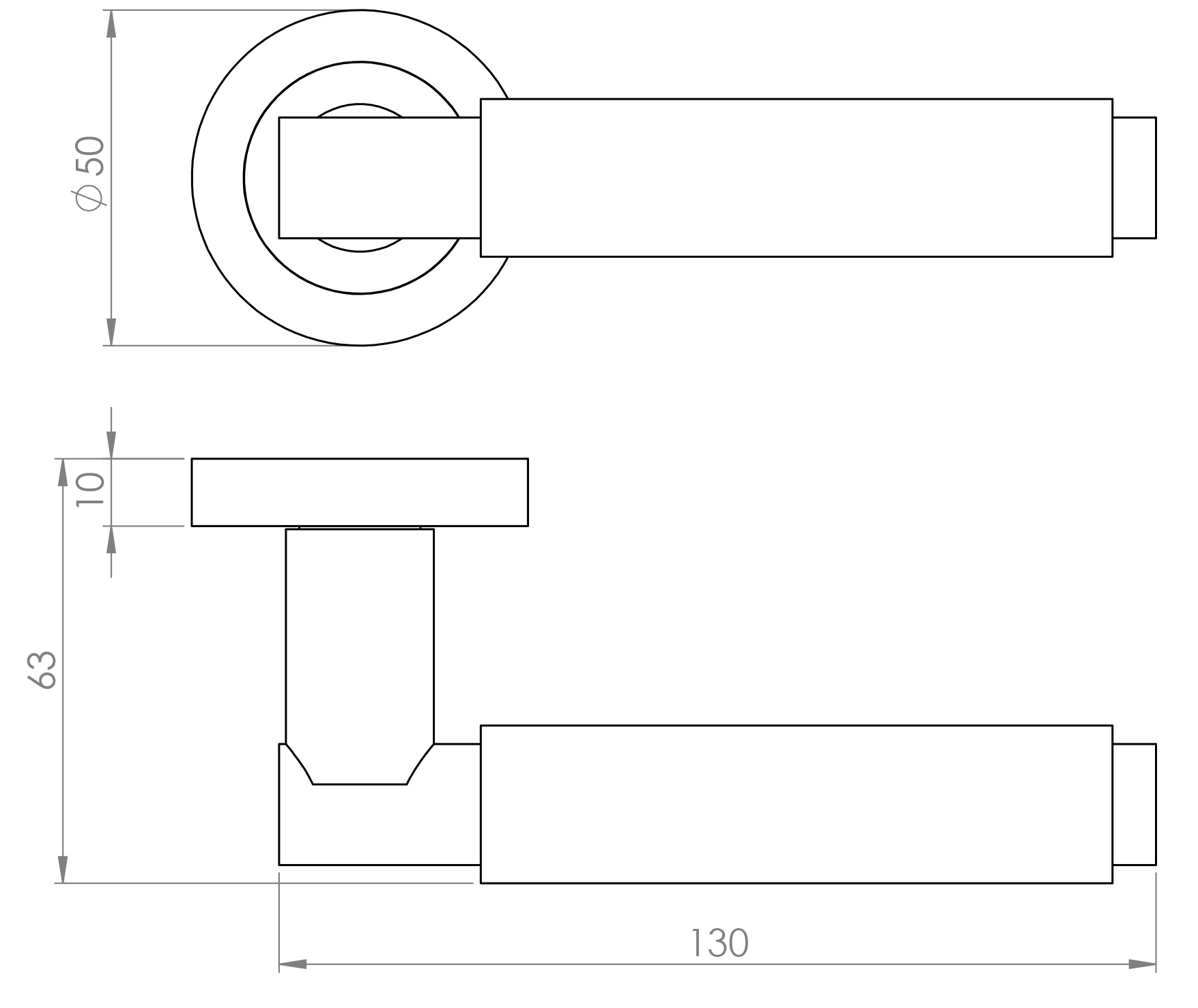 Knurled Round Rose Lever Handles Diagram Knurled Round Rose Lever Handles Diagram