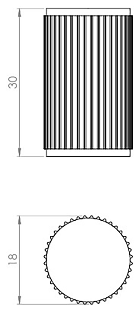 Line-Knurled-Cylindrical-Cabinet-Knob-Diagram