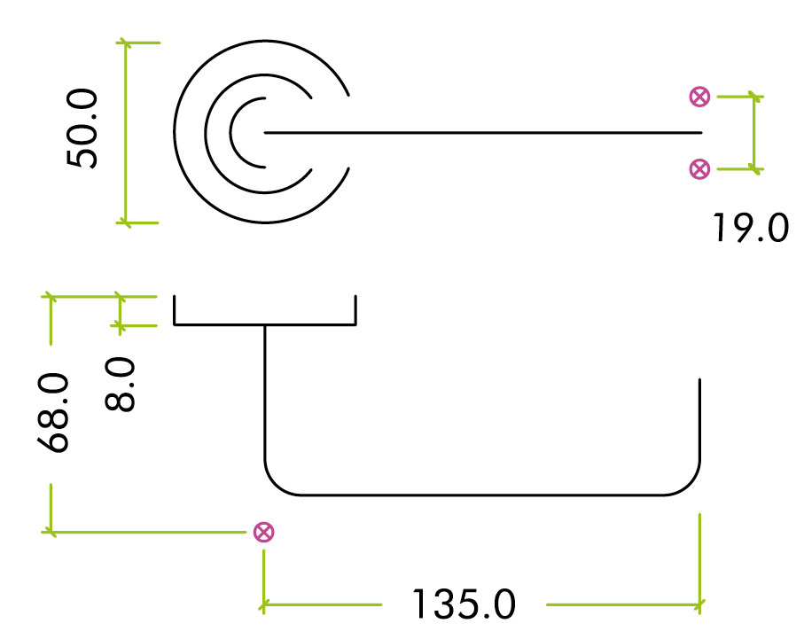 Maggiore-Return-To-Door-Round-Rose-Lever-Handles-Diagram