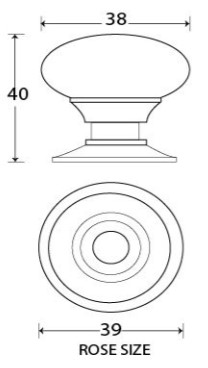 Mushroom-Shaped-Cupboard-Door-Knob-38mm-Diameter-Diagram