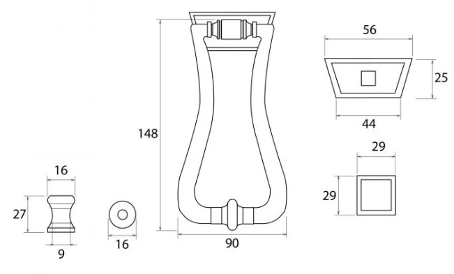 Period-Slimline-Art-Deco-Door-Knocker-Diagram